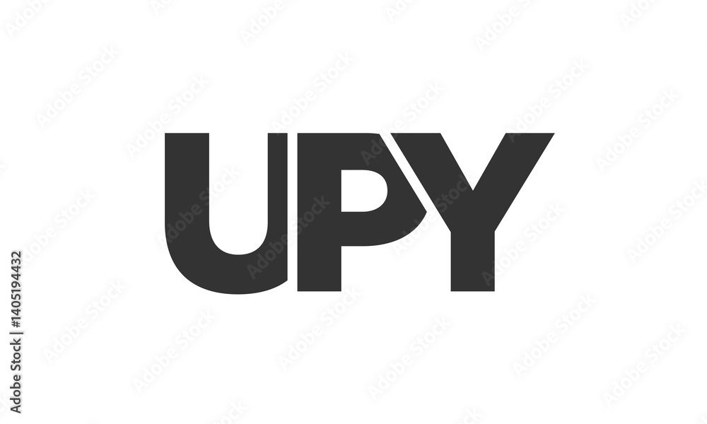 Fototapete upy logo design template with strong and modern bold text. initial based vector logotype featuring s