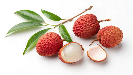 Lychee images with white background