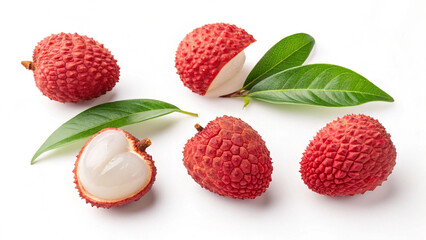 lychee isolated on white background