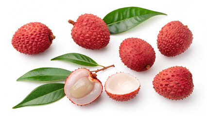 lychee isolated on white background