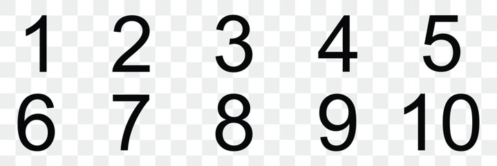 Number icon. Set of numbers icon.