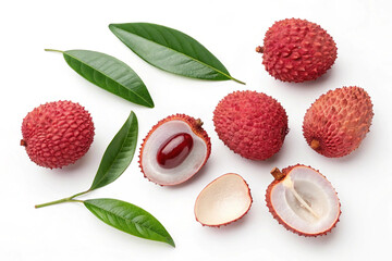 lychee isolated on white