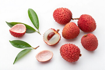 lychee isolated on white