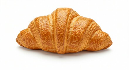 Freshly Baked Croissant on isolated white background