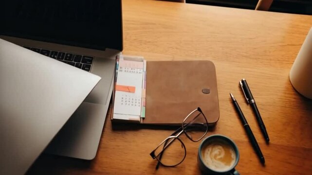 Workspace Setup: A Productive Environment, Futuristic repeating motion for background video animation.