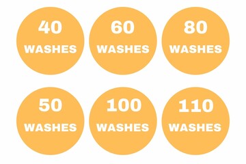 Set of Icons of washes 