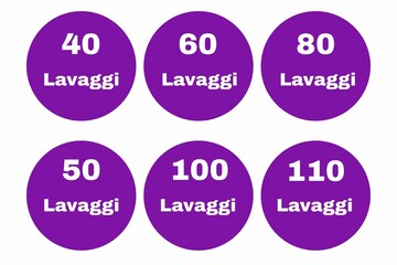 Icons for washes in italian language 