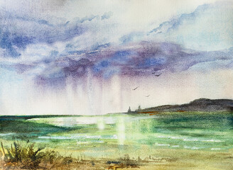 ,The seashore after the rain