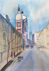 Street in the center of Moscow