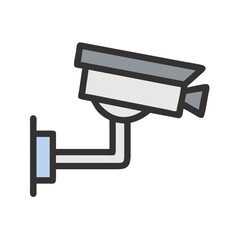 Security Camera Mounted on Wall Icon Design