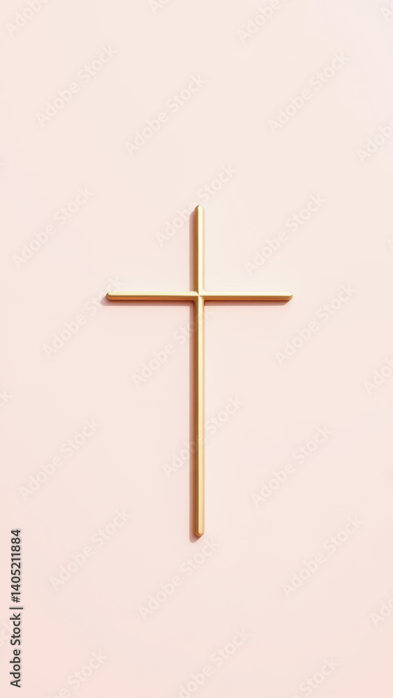 Poster a graphic design with a cross symbol, overlaying a color gradient background, representing christian