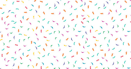 colourful falling confetti background template 