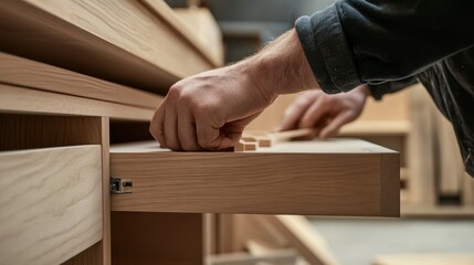 Carpenter building custom closet. Featuring carpentry and closet construction
