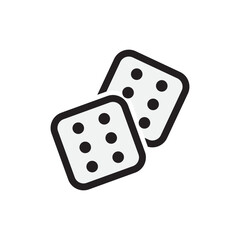 Dice icon design template isolated on white background