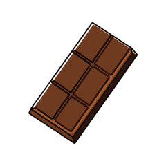 Delicious Chocolate Bar Vector Illustration