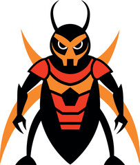 vector illustration of a warrior