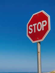 Obraz premium red and white “STOP” sign 
