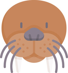 walrus Illustration on a white background     