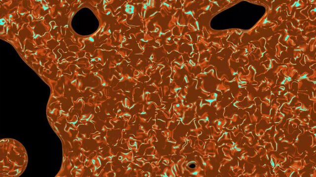 Abstract background of lava drops gradually congealing into a mass liquid waves, Beautiful fluid art, 4K resolution
