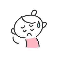 がっかりして落ち込む女性・うなだれる