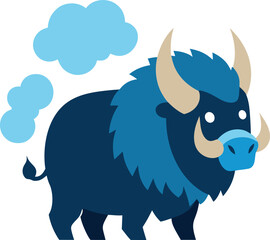 charging-musk-ox-mascot-with-ice-capped-fur