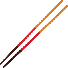 chopsticks on a white background