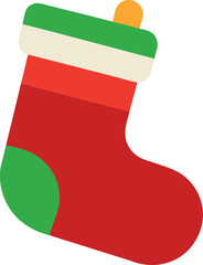 christmas sock isolated on white