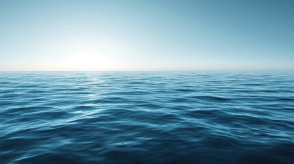 Obraz premium Serene Ocean Horizon: A Tranquil Seascape at Sunset