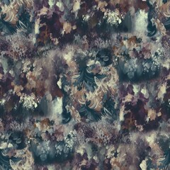 coral reef in aquarium abstract watercolor flowers creative allover design seamless floral pattern dark colour flower design repeat pattern fabric print 