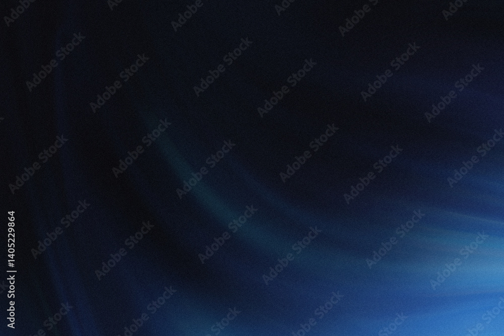Poster a dark blue gradient background with a soft light emanating from the lower right corner of the image
