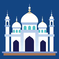 Beautiful mosque Vector illustration 