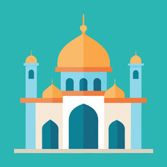 Beautiful mosque Vector illustration 
