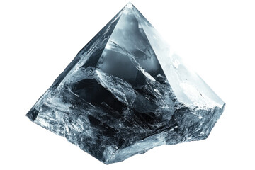 Fototapeta premium A glacial ice pyramid a stunning crystalline structure showcases intricate textures and translucent beauty against a