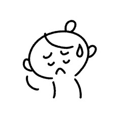 がっかりして落ち込む女性　うなだれる