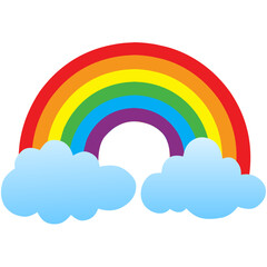 rainbow with clouds