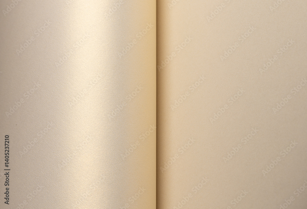 Poster paper background with satin texture. smooth surface in pale gold, cream, and beige gradient, glossy 