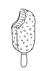 ice cream isolated on white