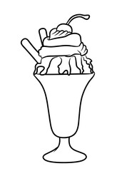 ice cream with chocolate