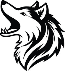 Fox head vector silhouette 