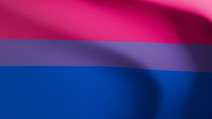 Waving flag in colors of bisexuals.