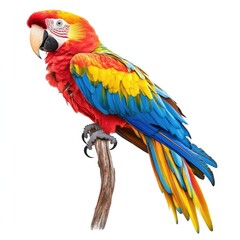 Obraz premium Colorful parrot perched on a branch