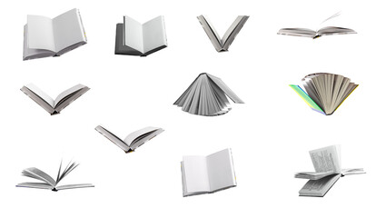 Open book with blank pages, symbolizing education and knowledge. Perfect for reading, studying, and learning at school, university, or library. Creative, modern design