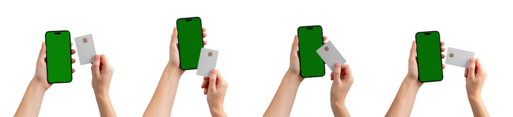 Mobile app mockup showcasing online banking, payment, and financial transactions. Designed for credit, debit, and loan services with a clean, green interface. Ideal for showcasing cashless.