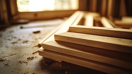 Carpenter installing window frames in a new home. Featuring precision and attention to detail