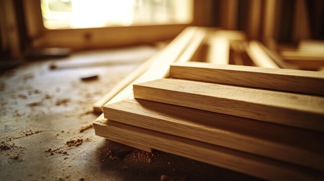 Carpenter installing window frames in a new home. Featuring precision and attention to detail