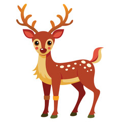 Christmas reindeer isolated on white