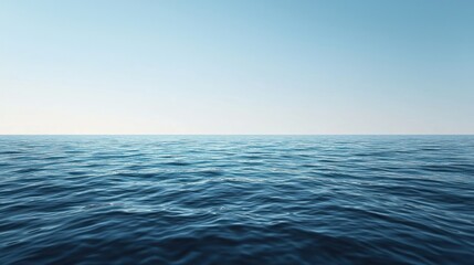 Obraz premium Tranquil Ocean Horizon: A Serene Seascape