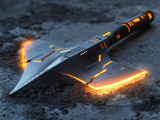 A smart shovel with an adaptive blade that changes shape