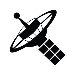 Abstract Satellite Icon Vector on White Background