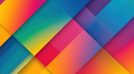 Vibrant Rainbow Abstract Geometric Design